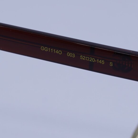 Gucci GG1114O 003 Eyeglasses Gold/Red 52mm Cat Eye Frame - Picture 9 of 12